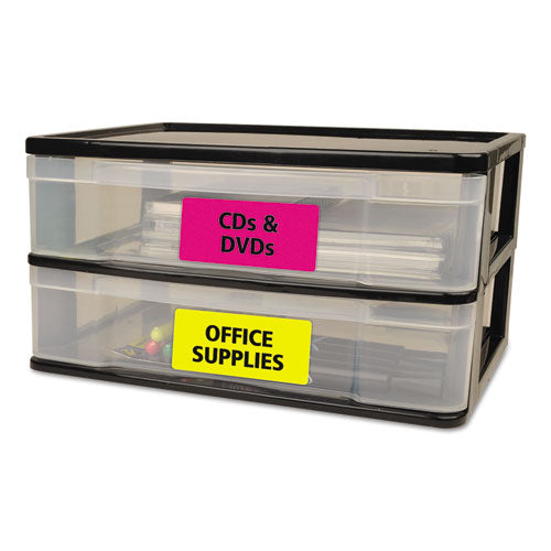 Image of Avery® High-Vis Removable Laser/inkjet Id Labels, 2 X 4, Asst. Neon, 120/pack