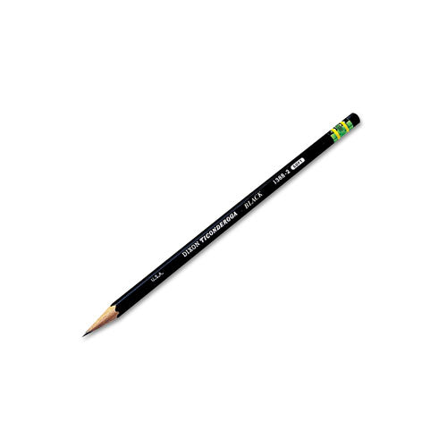 Image of Ticonderoga® Pencils, Hb (#2), Black Lead, Black Barrel, Dozen