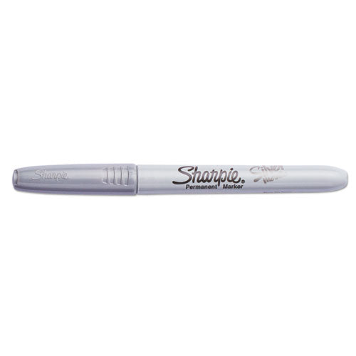 Image of Sharpie® Metallic Fine Point Permanent Markers, Fine Bullet Tip, Metallic Silver, 4/pack