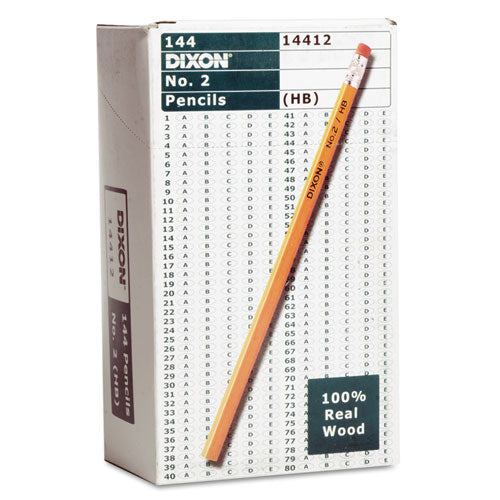 Image of Dixon® No. 2 Pencil Value Pack, HB (#2), Black Lead, Yellow Barrel, 144/Box