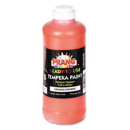 Image of Prang® Ready-To-Use Tempera Paint, Orange, 16 Oz Dispenser-Cap Bottle