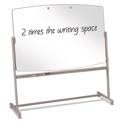 Image of Quartet® Total Erase Reversible Mobile Presentation Easel, 72" x 48", White Surface, Neutral Beige Steel Frame