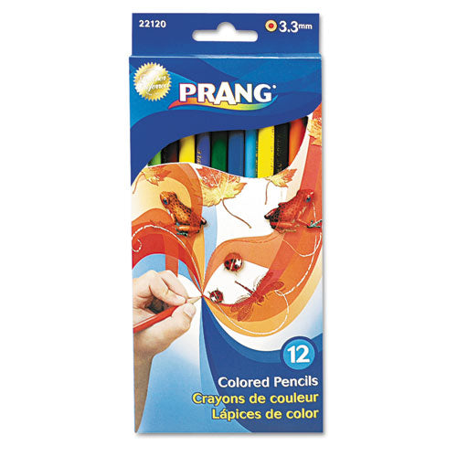 Image of Prang® Colored Pencil Sets, 3.3 mm, 2B, Assorted Lead and Barrel Colors, Dozen