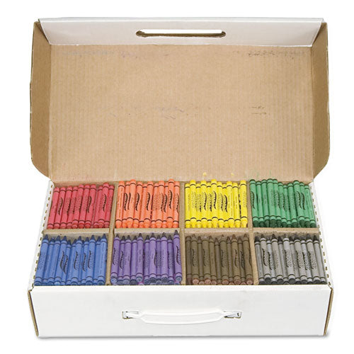 Image of Prang® Crayons Made With Soy, 100 Each Of 8 Colors, 800/carton