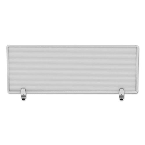 Image of Alera® Polycarbonate Privacy Panel, 47w x 0.5d x 18h, Silver/Clear