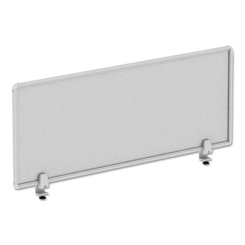 Image of Alera® Polycarbonate Privacy Panel, 47w x 0.5d x 18h, Silver/Clear