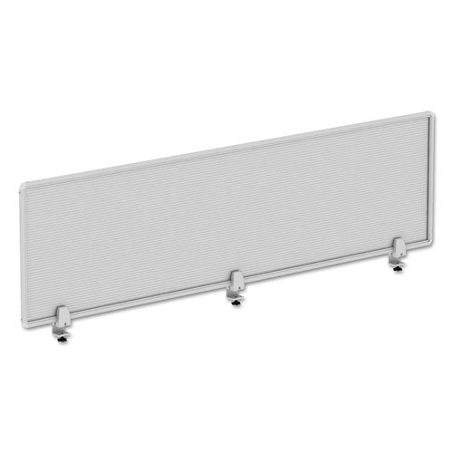 Image of Alera® Polycarbonate Privacy Panel, 65w x 0.5d x 18h, Silver/Clear