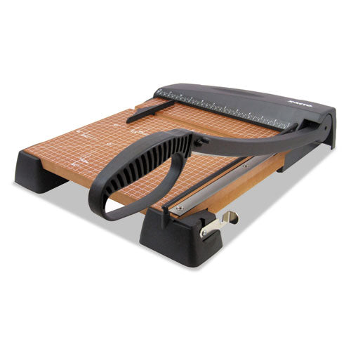 Image of X-ACTO® Heavy-Duty Wood Base Guillotine Trimmer, 12 Sheets, 12" Cut Length, 12 X 12