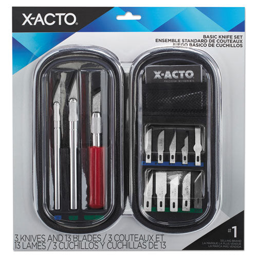Image of X-ACTO® Knife Set, 3 Knives, 10 Blades, Carrying Case
