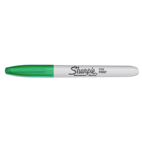 Image of Sharpie® Fine Bullet Tip Permanent Marker, Green, Dozen