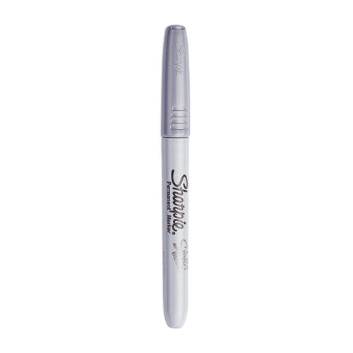 Image of Sharpie® Metallic Fine Point Permanent Markers, Fine Bullet Tip, Metallic Silver, 4/pack