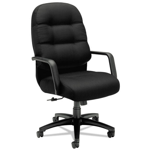 Image of HON® Pillow-Soft 2090 Series Executive High-Back Swivel/tilt Chair, Supports Up To 300 Lb, 17" To 21" Seat Height, Black