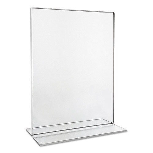 Image of Universal® Clear 2-Sided T-Style Freestanding Frame, 8.5 x 11, 2/Pack