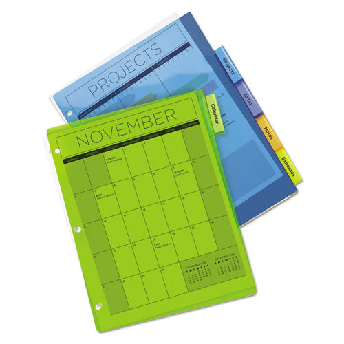Image of Avery® Insertable Big Tab Plastic Dividers, 5-Tab, 11 X 8.5, Assorted, 1 Set