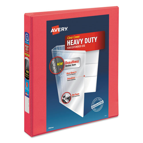 Image of Avery® Durable View Binder With Durahinge And Slant Rings, 3 Rings, 1" Capacity, 11 X 8.5, Coral