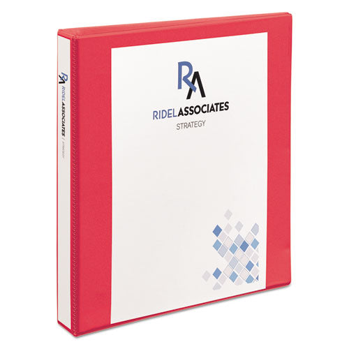 Image of Avery® Durable View Binder With Durahinge And Slant Rings, 3 Rings, 1" Capacity, 11 X 8.5, Coral