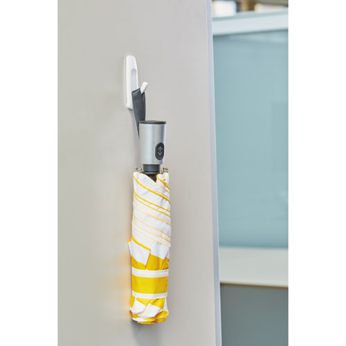 Image of Command General Purpose Hooks, Medium, Plastic, White, 3 lb Capacity, 2 Hooks and 4 Strips/Pack