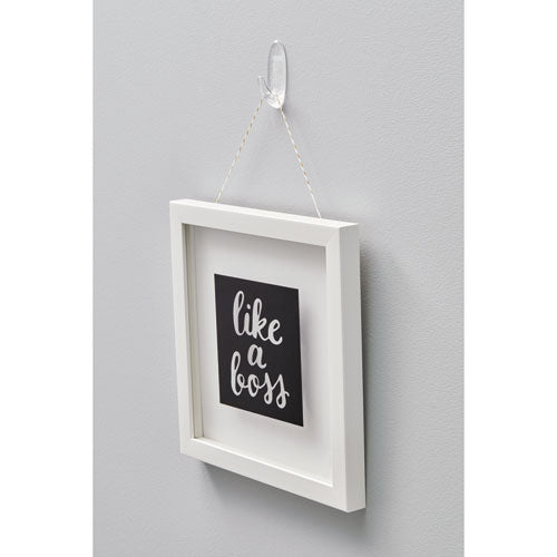 Image of Command Clear Hooks and Strips, Medium, Plastic, 2 lb Capacity, 2 Hooks and 4 Strips/Pack
