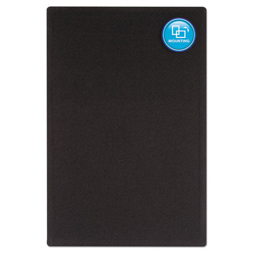 Image of Quartet® Oval Office Fabric Board, 48" x 36", Black Surface