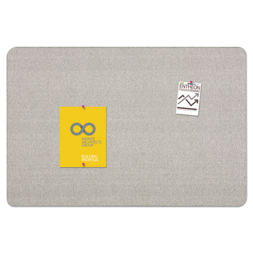 Image of Quartet® Oval Office Fabric Board, 48" x 36", Gray Surface