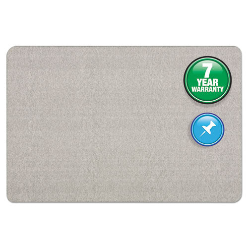 Image of Quartet® Oval Office Fabric Board, 36" x 24", Gray Surface