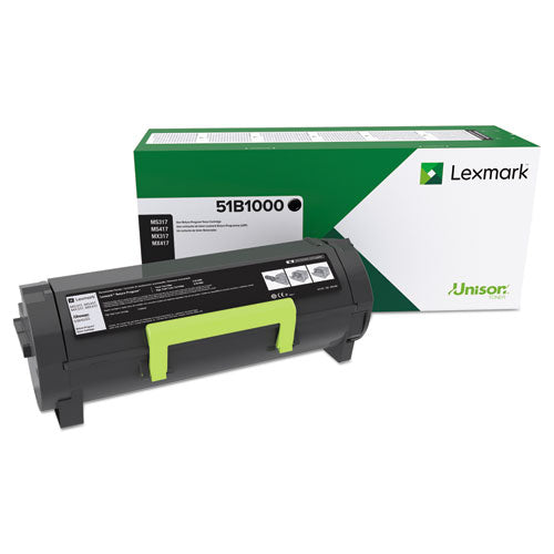 Image of Lexmark 51b1000 Unison Toner, 2,500 Page-Yield, Black