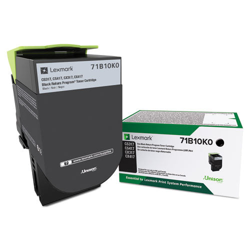 Image of Lexmark 71b10k0 Unison Toner, 3,000 Page-Yield, Black