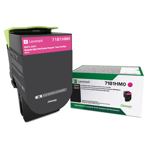Image of Lexmark 71b1hm0 Unison High-Yield Toner, 3,500 Page-Yield, Magenta