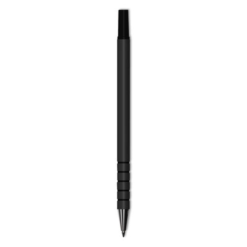 Image of Universal Replacement Ballpoint Counter Pen, Medium 1 mm, Black Ink, Black Barrel, 6/Pack