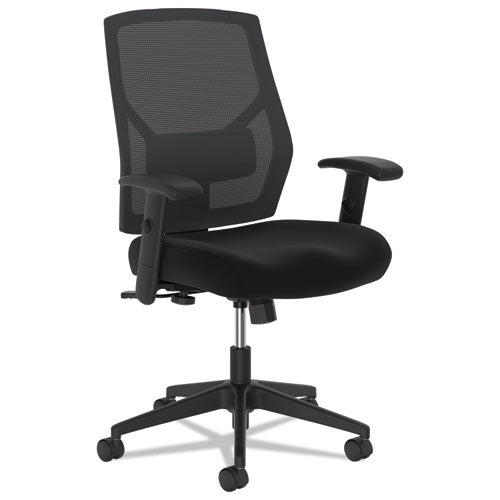 Image of HON® Vl581 High-Back Task Chair, Supports Up To 250 Lb, 18" To 22" Seat Height, Black