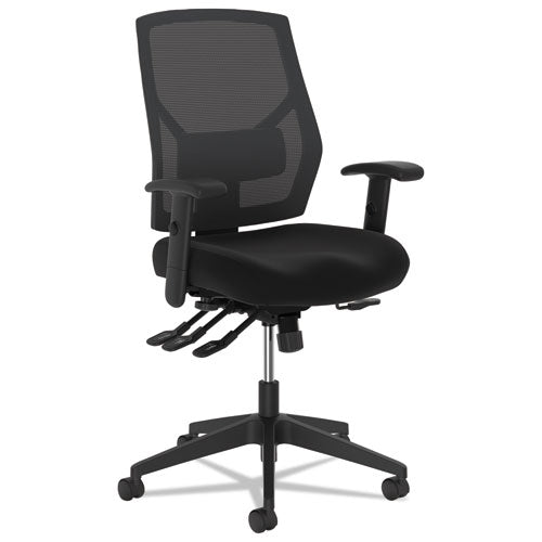 Image of HON® Vl582 High-Back Task Chair, Supports Up To 250 Lb, 19" To 22" Seat Height, Black