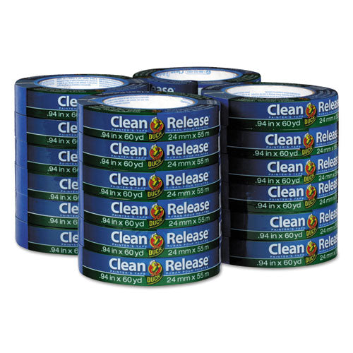 Image of Duck® Clean Release Painter's Tape, 3" Core, 0.94" X 60 Yds, Blue, 24/carton