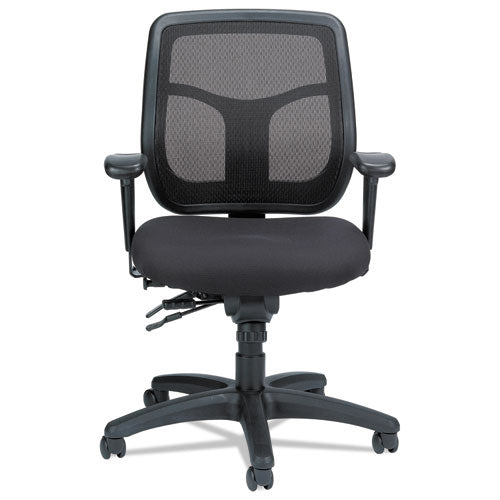 Image of Eurotech Apollo Multi-Function Mesh Task Chair, Supports Up To 250 Lb, 18.9" To 22.4" Seat Height, Silver Seat/back, Black Base