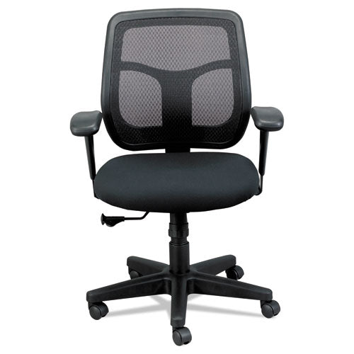 Image of Eurotech Apollo Mid-Back Mesh Chair, 18.1" To 21.7" Seat Height, Black