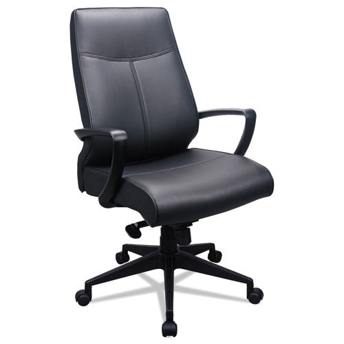 Image of Tempur-Pedic® by Raynor 300 Leather High-Back Chair, Supports Up To 250 Lb, 19.57" To 22.56" Seat Height, Black