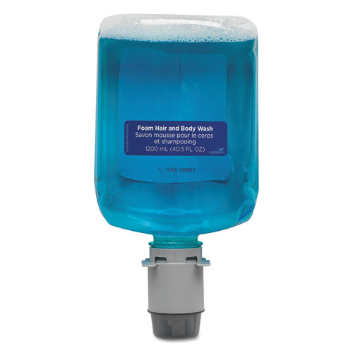 Image of Georgia Pacific® Professional Pacific Blue Ultra Foam Soap Manual Dispenser Refill, Hair and Body Wash, Unscented, 1,200 mL Bottle, 4/Carton