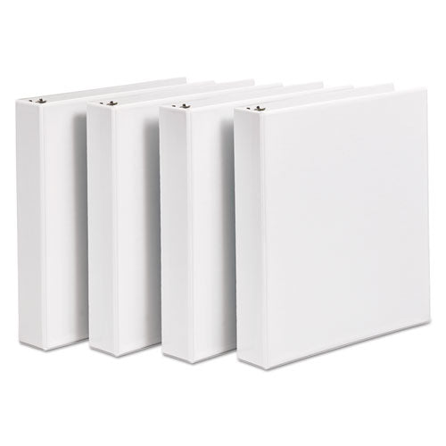 Image of Avery® Durable View Binder With Durahinge And Slant Rings, 3 Rings, 1.5" Capacity, 11 X 8.5, White, 4/pack