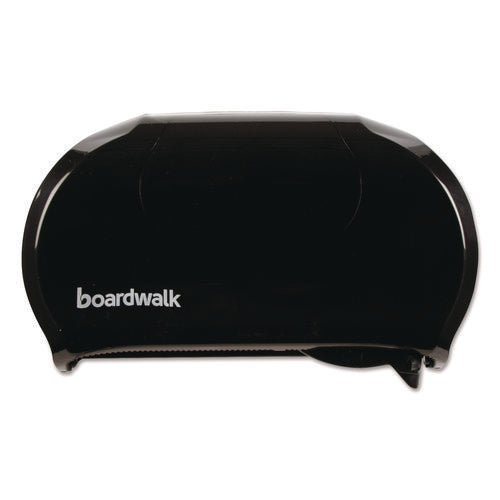 Image of Boardwalk® Standard Twin Toilet Tissue Dispenser, 13 x 6.75 x 8.75, Black