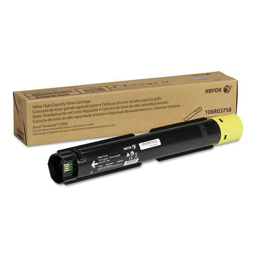 Image of Xerox® 106r03758 High-Yield Toner, 10,100 Page-Yield, Yellow