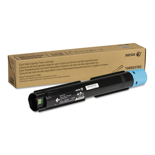 Image of Xerox® 106r03760 High-Yield Toner, 10,100 Page-Yield, Cyan