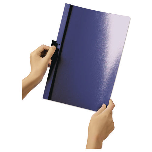 Image of Durable® Duraclip Report Cover, Clip Fastener, Clear/dark Blue, 25/box