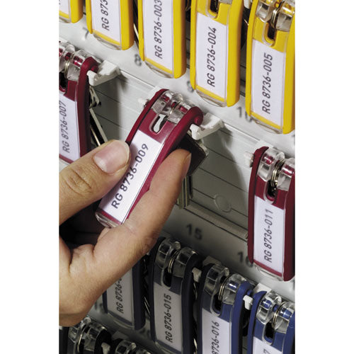 Image of Durable® Locking Key Cabinet, 36-Key, Brushed Aluminum, Silver, 11.75 x 4.63 x 11