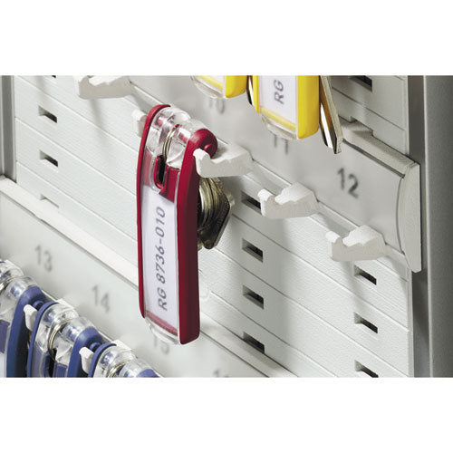 Image of Durable® Locking Key Cabinet, 36-Key, Brushed Aluminum, Silver, 11.75 x 4.63 x 11