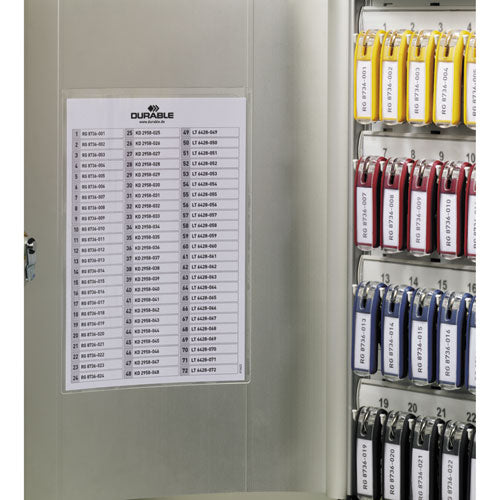Image of Durable® Locking Key Cabinet, 72-Key, Brushed Aluminum, Silver, 11.75 x 4.63 x 15.75