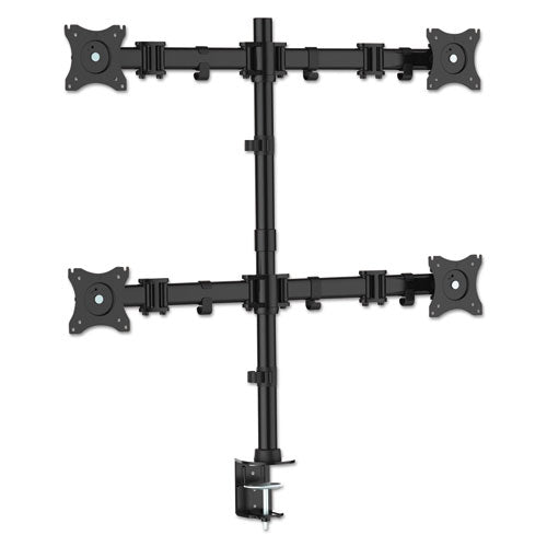 Image of Kantek Articulating Quad Monitor Arms, For 13" To 27" Monitors, 360 Deg Rotation, 45 Deg Tilt, 180 Deg Pan, Black, Supports 18 Lb