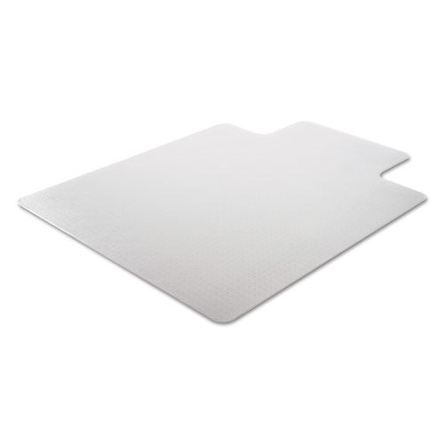Image of Alera® Occasional Use Studded Chair Mat For Flat Pile Carpet, 45 X 53, Wide Lipped, Clear