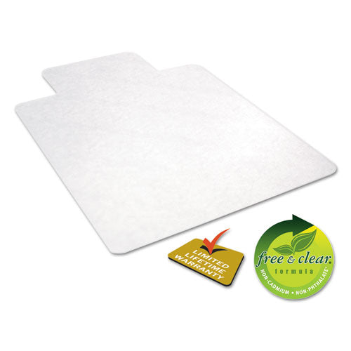 Image of Alera® All Day Use Non-Studded Chair Mat For Hard Floors, 36 X 48, Lipped, Clear