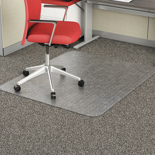Image of Alera® Occasional Use Studded Chair Mat For Flat Pile Carpet, 46 X 60, Rectangular, Clear