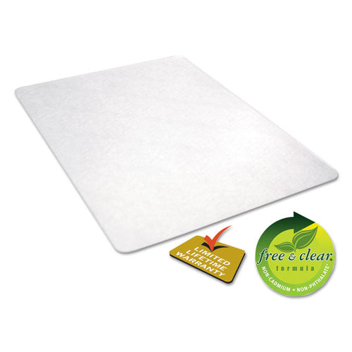 Image of Alera® All Day Use Non-Studded Chair Mat For Hard Floors, 46 X 60, Rectangular, Clear