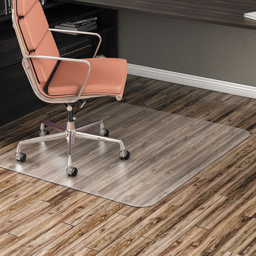 Image of Alera® All Day Use Non-Studded Chair Mat For Hard Floors, 46 X 60, Rectangular, Clear